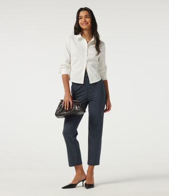 Halara Flex™ High Waisted Tapered Stripe Work Pants with Pockets Halara Flex™ High Waisted Tapered Stripe Work Pants with Pockets