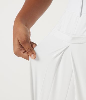 Breezeful™ High Waisted Pleated 2-in-1 A Line Quick Dry Micro Mini Golf Skirt with Pockets-Golf Tee