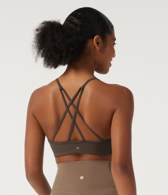 SoftlyZero™ Plush Low Support U Neck Ruched Built-in Bra Yoga Sports Bra