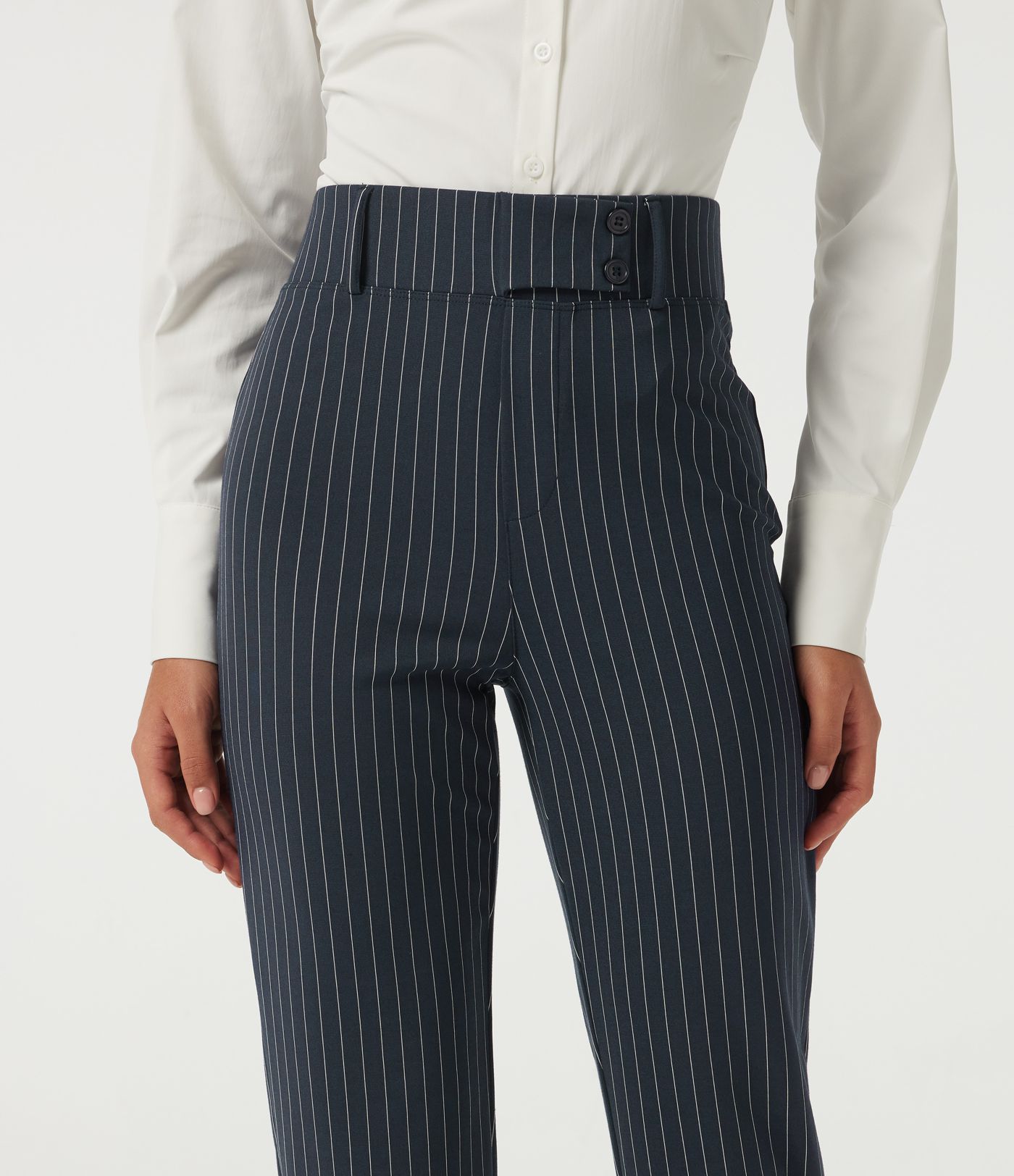 Halara Flex™ High Waisted Tapered Stripe Work Pants with Pockets Halara Flex™ High Waisted Tapered Stripe Work Pants with Pockets