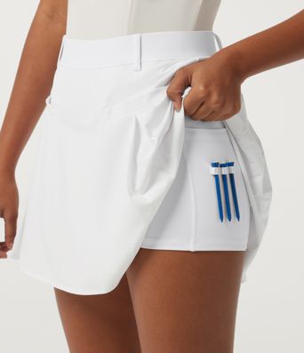 Breezeful™ High Waisted Pleated 2-in-1 A Line Quick Dry Micro Mini Golf Skirt with Pockets-Golf Tee