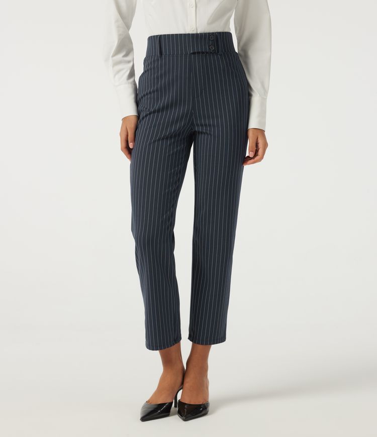 Halara Flex™ High Waisted Tapered Stripe Work Pants with Pockets Halara Flex™ High Waisted Tapered Stripe Work Pants with Pockets