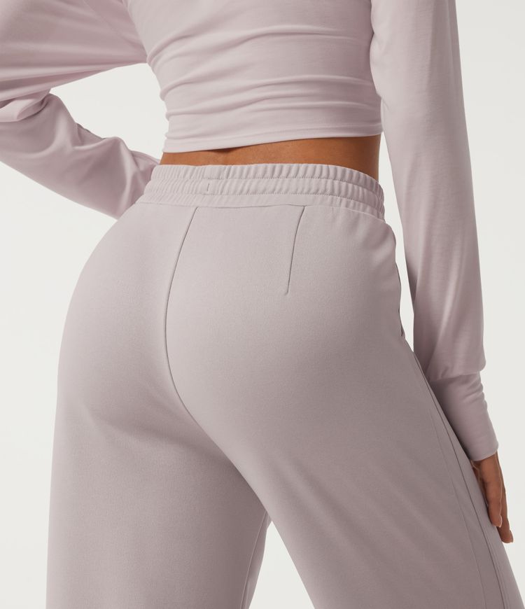 Pantalon de survêtement décontracté taille basse à cordon, coupe large, avec poches