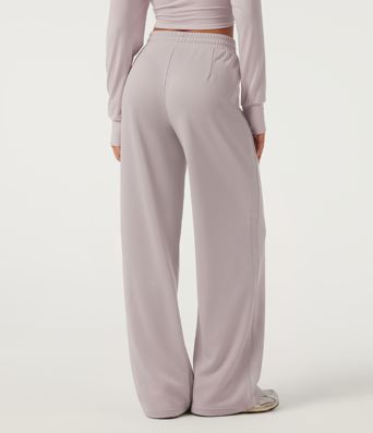 Pantalon de survêtement décontracté taille basse à cordon, coupe large, avec poches