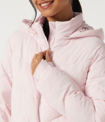 PuffFlex Hooded Long Sleeve Casual Padded Jacket with Pockets PuffFlex Hooded Long Sleeve Casual Padded Jacket with Pockets