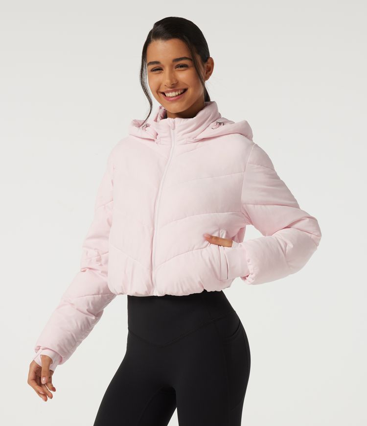 PuffFlex Hooded Long Sleeve Casual Padded Jacket with Pockets PuffFlex Hooded Long Sleeve Casual Padded Jacket with Pockets