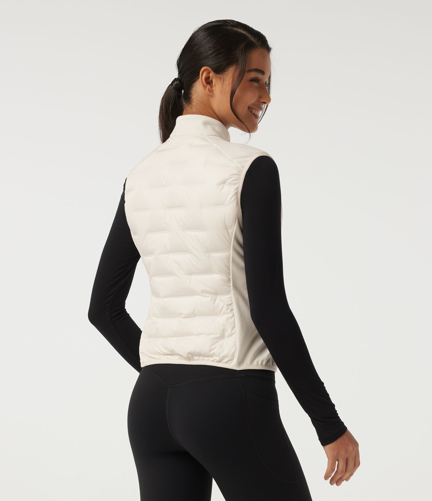 High Neck Sleeveless Quilted Casual Down Vest with Pockets
