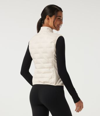 High Neck Sleeveless Quilted Casual Down Vest with Pockets