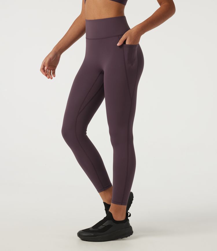 Quick Dry High Waisted Running Leggings with Pockets