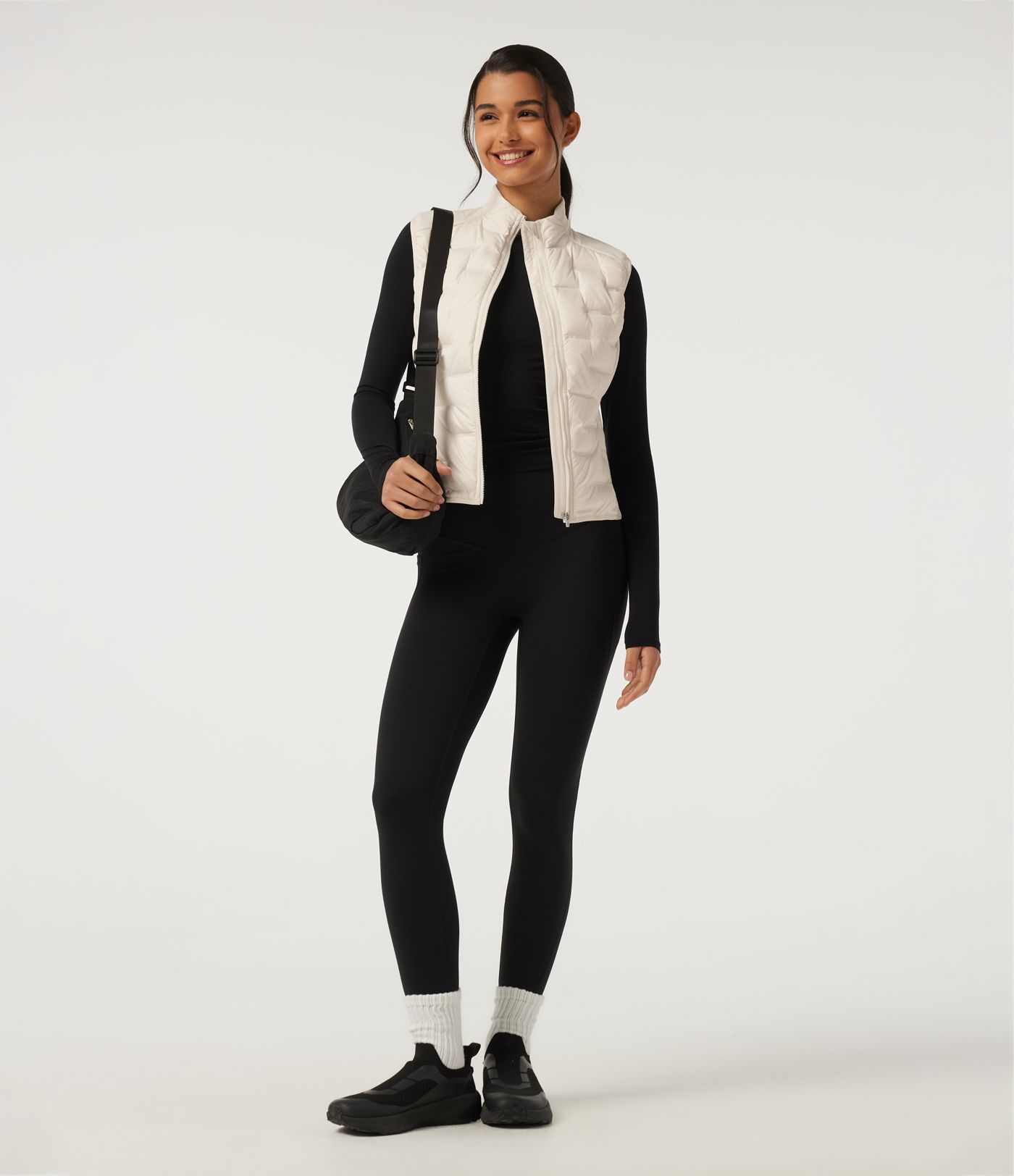 High Neck Sleeveless Quilted Casual Down Vest with Pockets