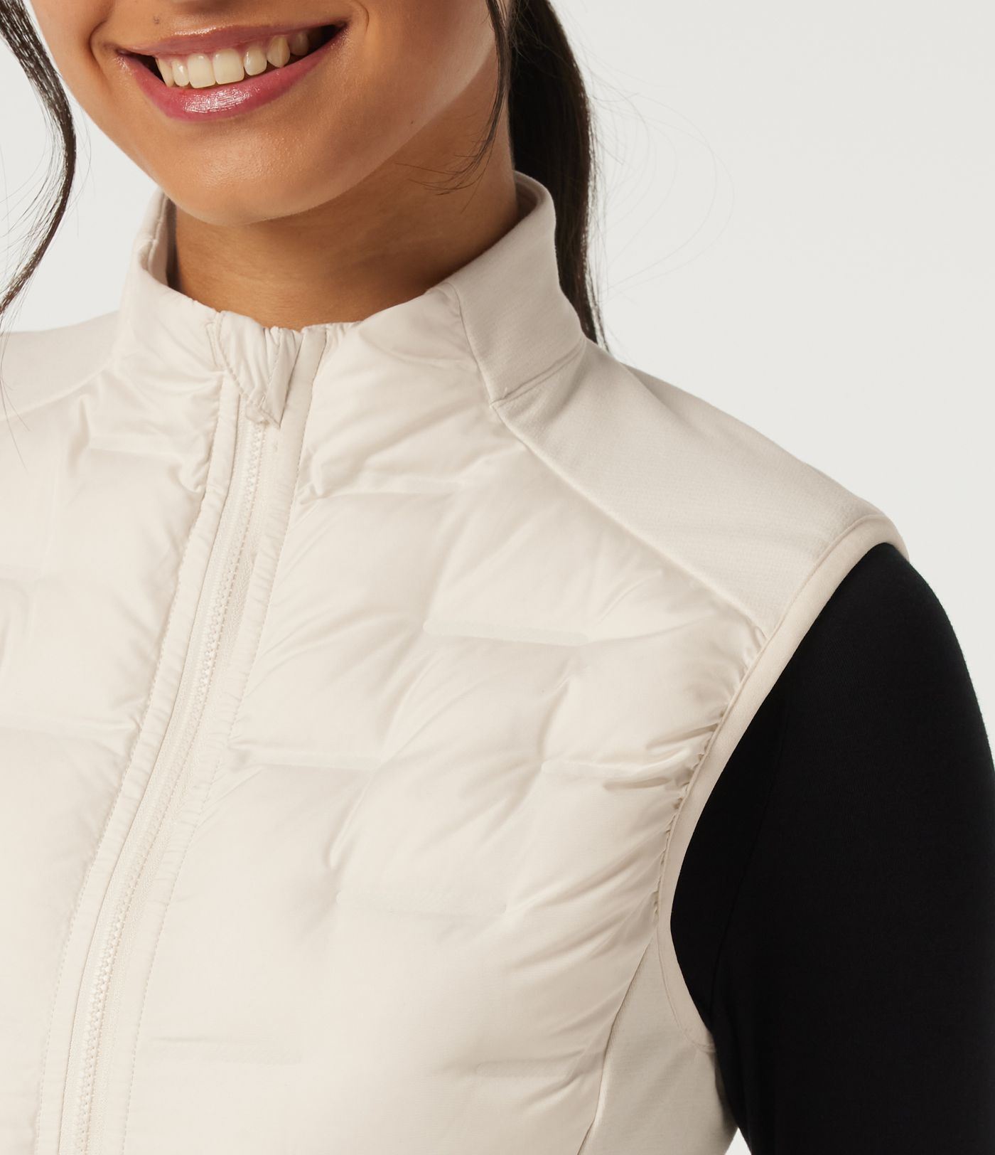 High Neck Sleeveless Quilted Casual Down Vest with Pockets