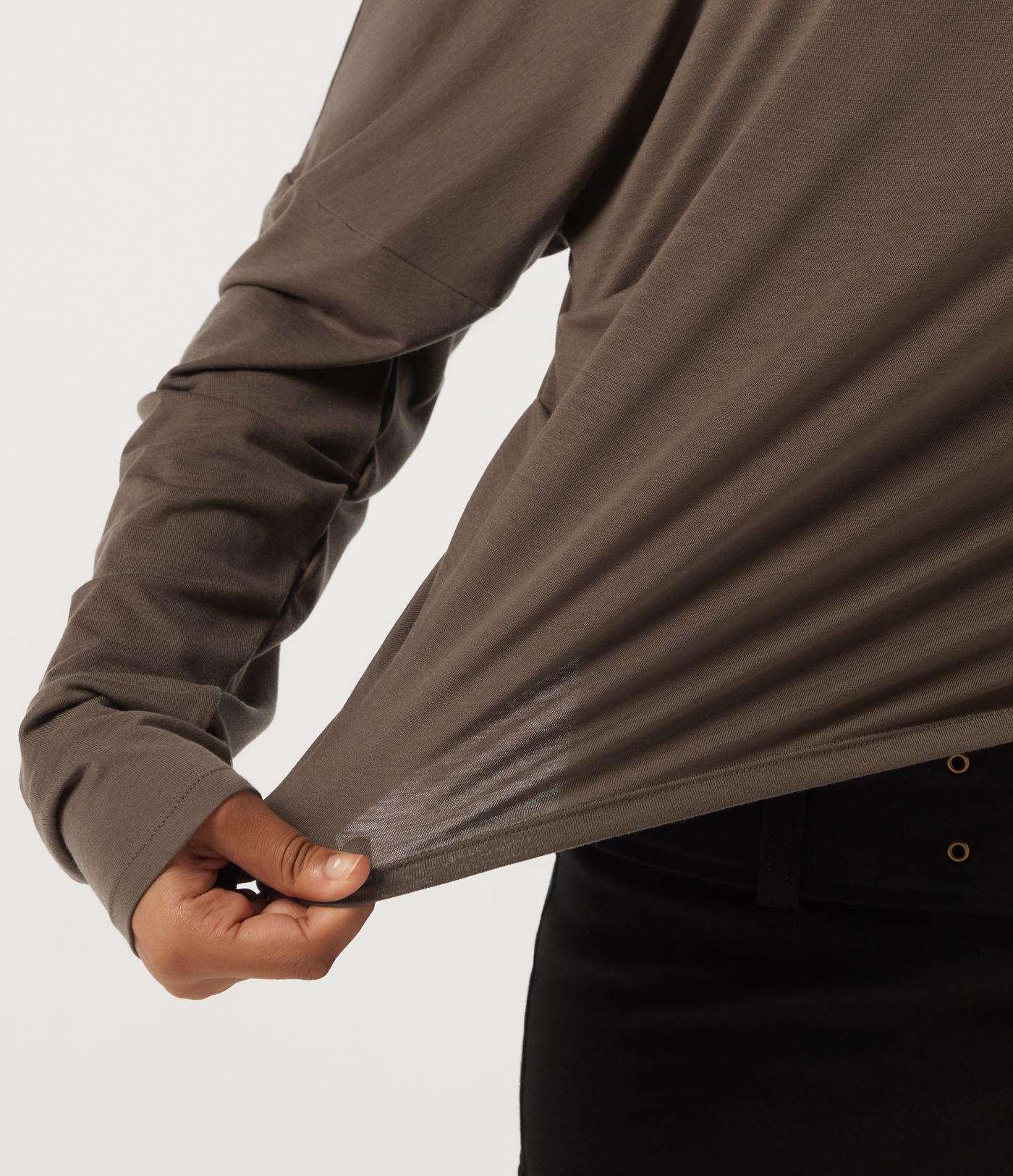 One Shoulder Long Sleeve Casual Wool-Blend Top One Shoulder Long Sleeve Casual Wool-Blend Top
