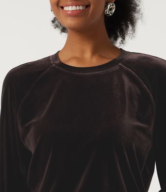 Round Neck Long Sleeve Velvet Casual Sweatshirt Round Neck Long Sleeve Velvet Casual Sweatshirt