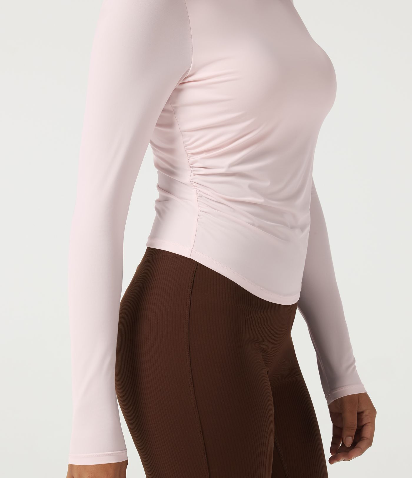 Quick Dry Boat Neck Long Sleeve Yoga Sports Top with Built-in Bra Quick Dry Boat Neck Long Sleeve Yoga Sports Top with Built-in Bra