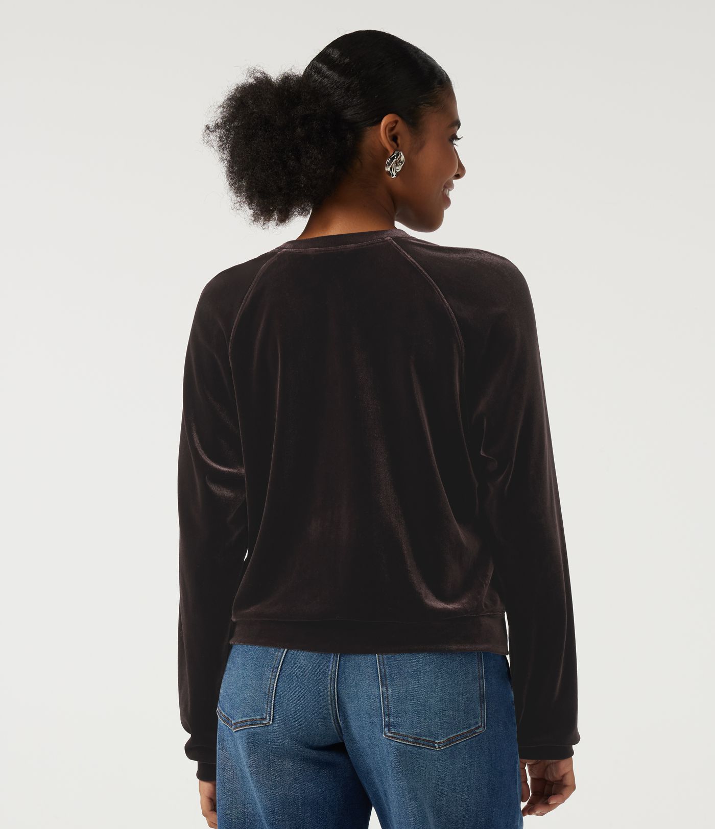 Round Neck Long Sleeve Velvet Casual Sweatshirt Round Neck Long Sleeve Velvet Casual Sweatshirt