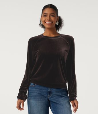 Round Neck Long Sleeve Velvet Casual Sweatshirt Round Neck Long Sleeve Velvet Casual Sweatshirt