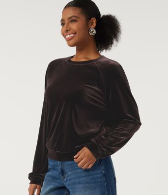 Round Neck Long Sleeve Velvet Casual Sweatshirt Round Neck Long Sleeve Velvet Casual Sweatshirt