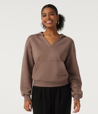 Sudadera casual con capucha de forro polar y manga larga, con bolsillo