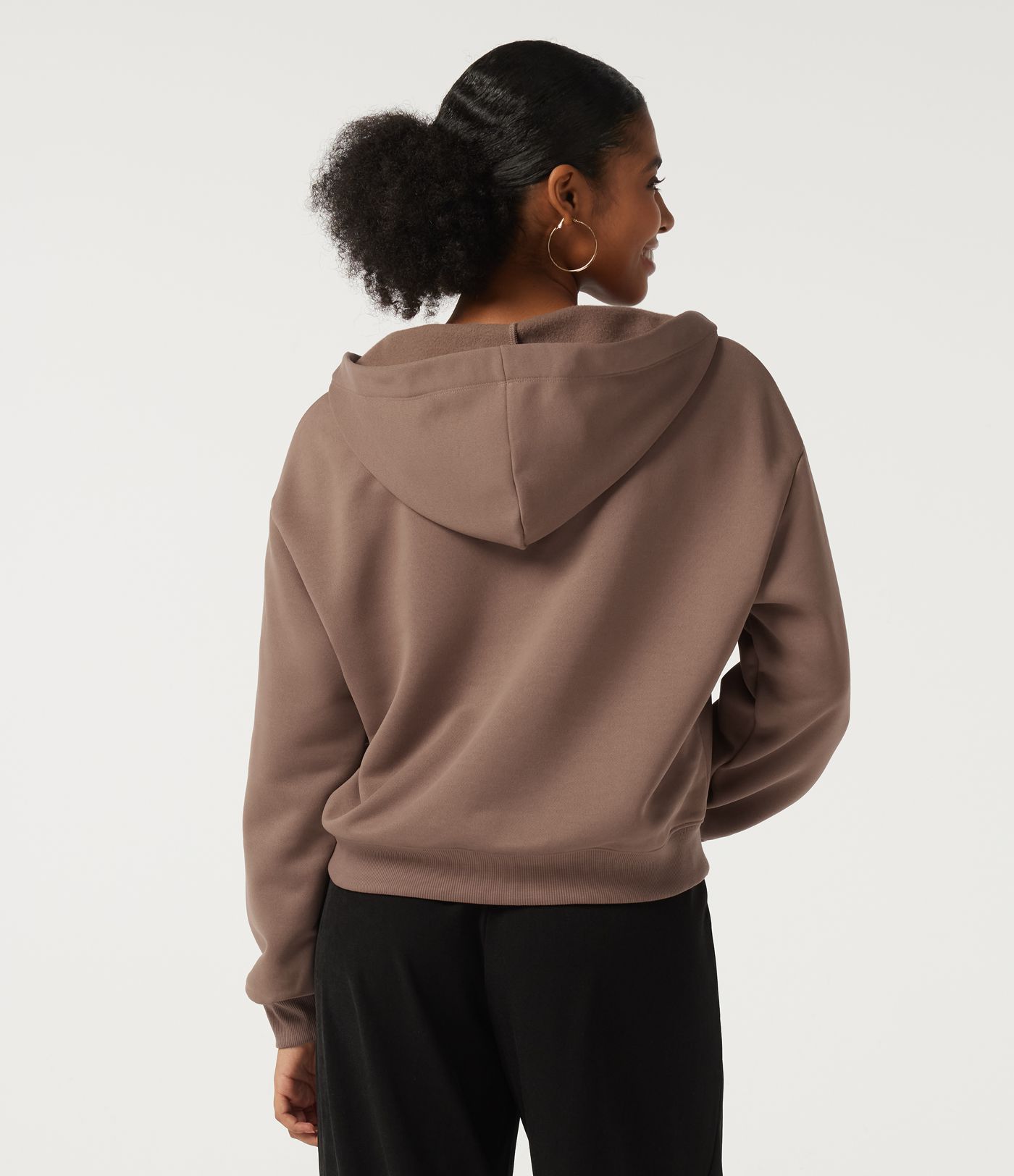 Sudadera casual con capucha de forro polar y manga larga, con bolsillo