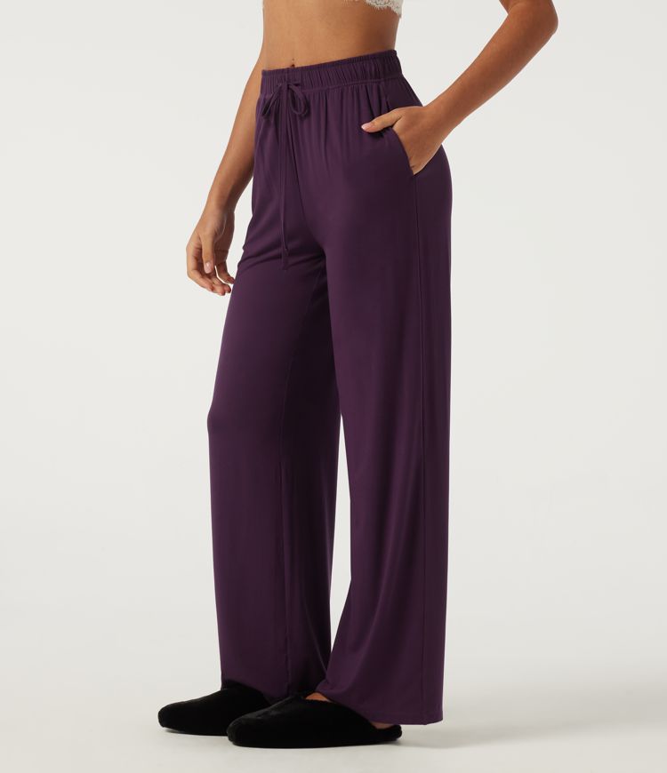 Pantalon de survêtement décontracté taille haute à cordon, coupe droite, avec poches