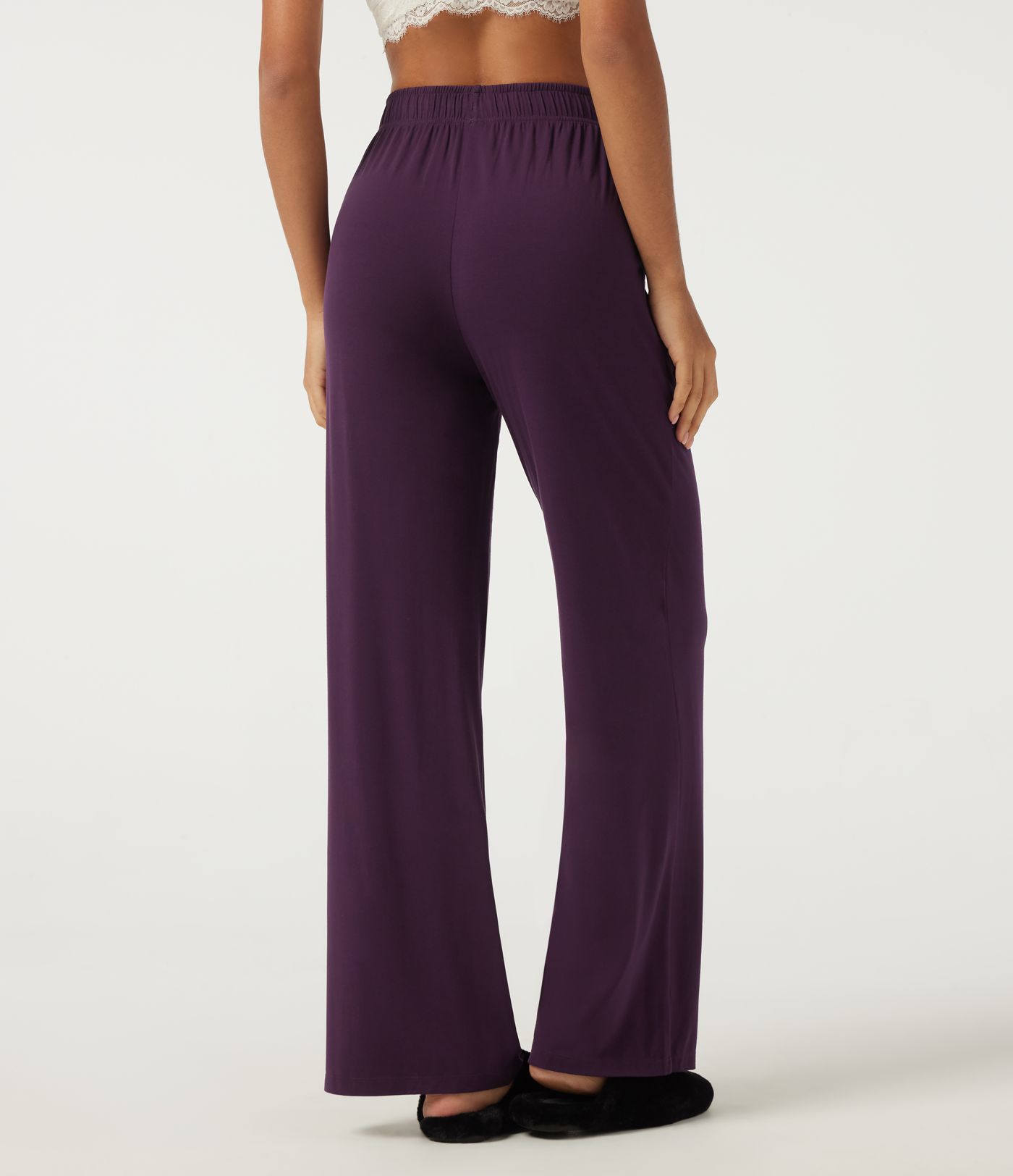 Pantalon de survêtement décontracté taille haute à cordon, coupe droite, avec poches