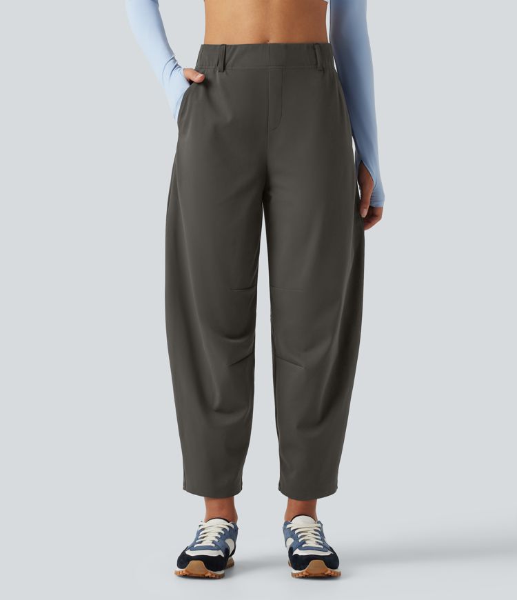 DayStretch High Waisted Barrel Leg Dance Pants with Pockets