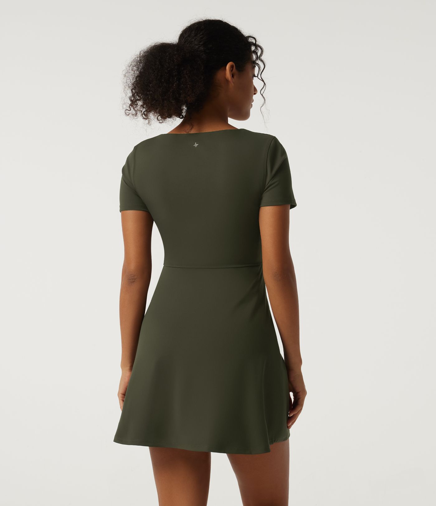 Square Neck A-Line Split Hem Yoga Mini Dress with Built-In Bra and Shorts for DD-F Cups - Easy Peezy Edition Square Neck A-Line Split Hem Yoga Mini Dress with Built-In Bra and Shorts for DD-F Cups - Easy Peezy Edition