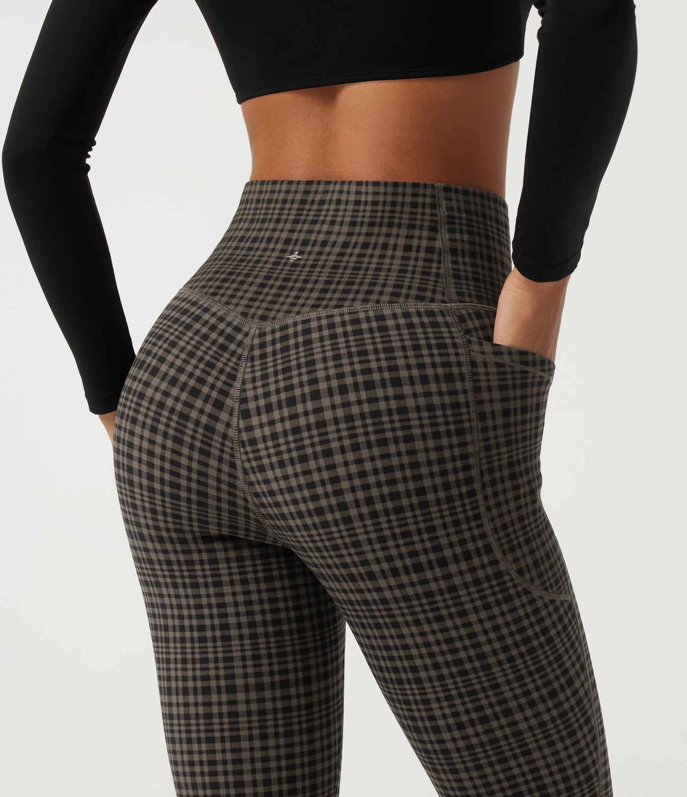 Legging de sport Halara UltraSculpt™ en polaire à carreaux taille haute gainant avec poches Legging de sport Halara UltraSculpt™ en polaire à carreaux taille haute gainant avec poches