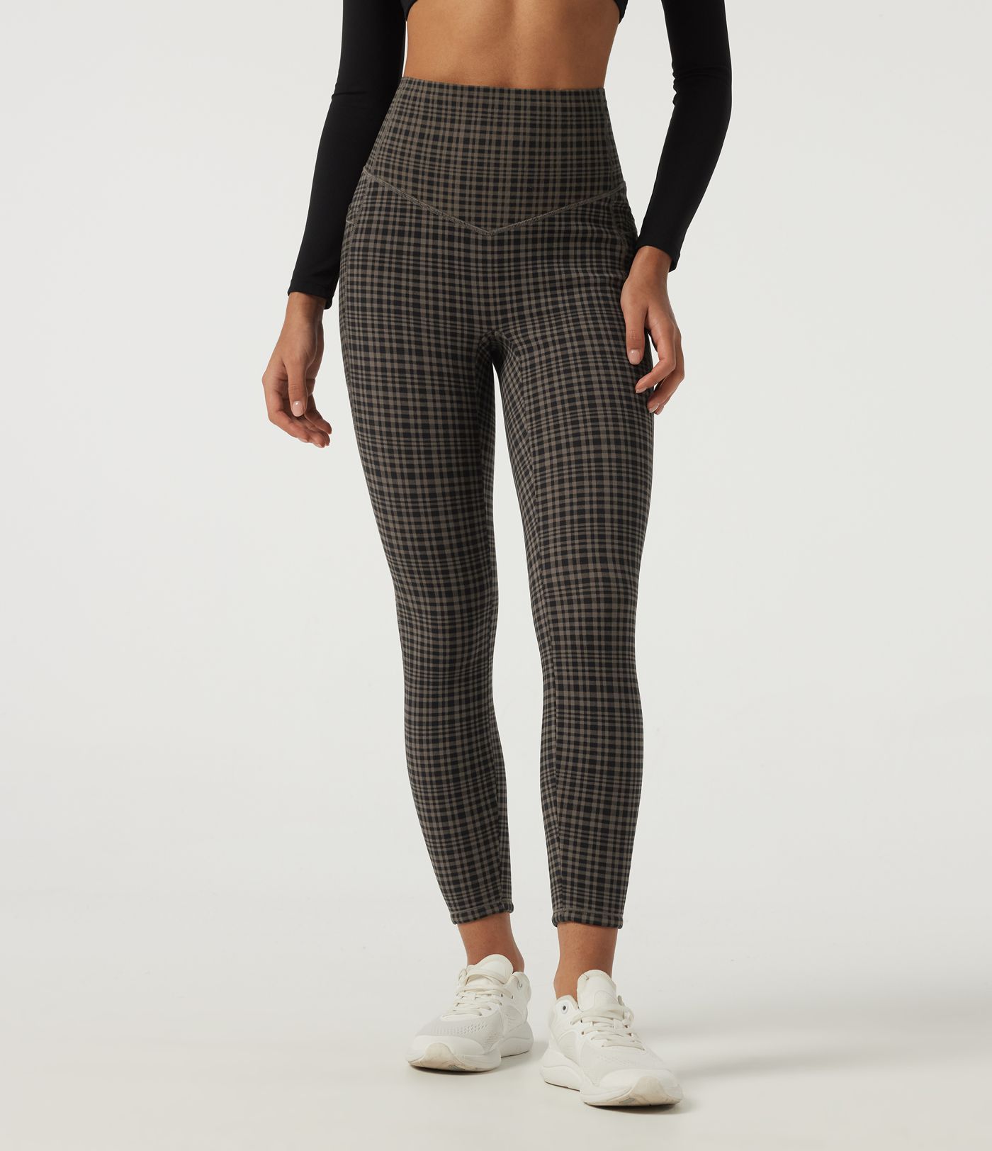 Legging de sport Halara UltraSculpt™ en polaire à carreaux taille haute gainant avec poches Legging de sport Halara UltraSculpt™ en polaire à carreaux taille haute gainant avec poches