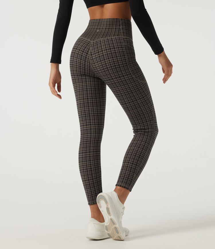 Legging de sport Halara UltraSculpt™ en polaire à carreaux taille haute gainant avec poches Legging de sport Halara UltraSculpt™ en polaire à carreaux taille haute gainant avec poches