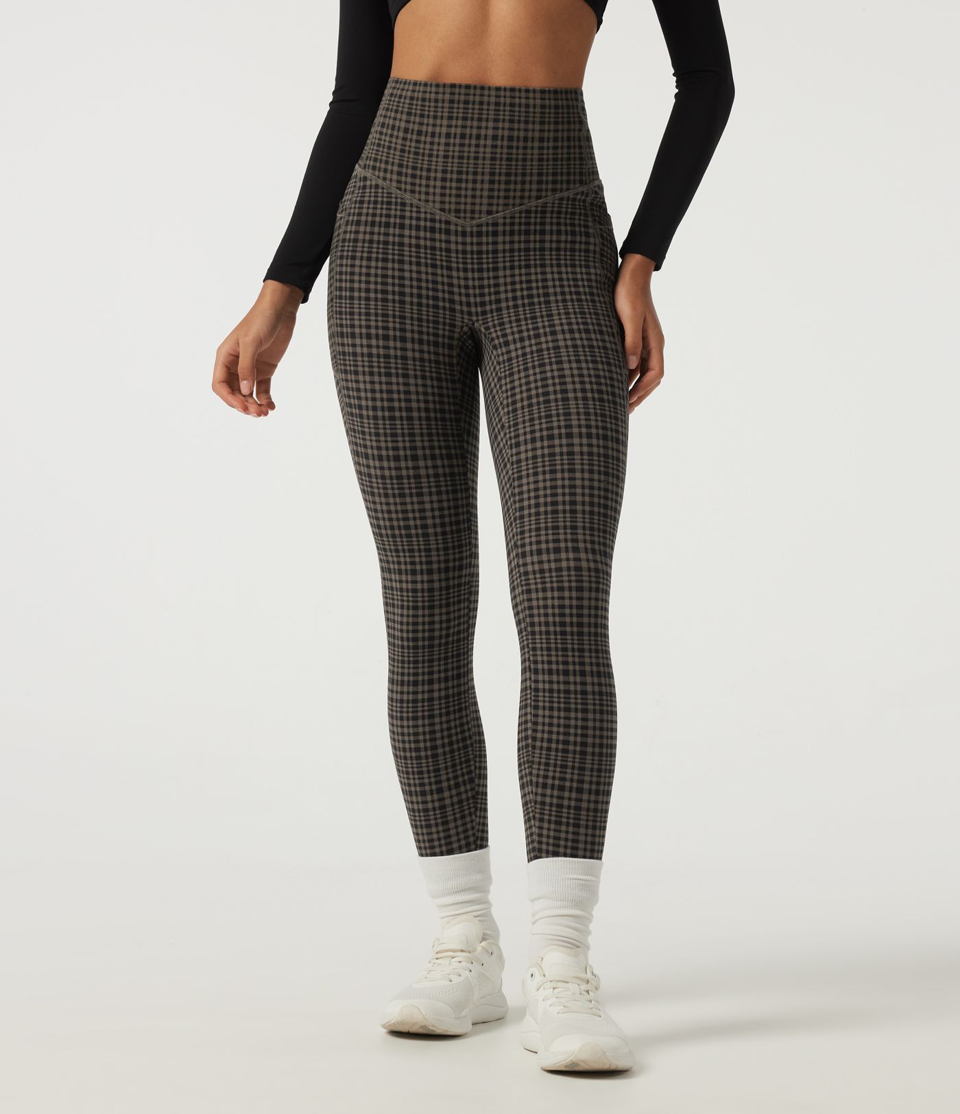Legging de sport Halara UltraSculpt™ en polaire à carreaux taille haute gainant avec poches Legging de sport Halara UltraSculpt™ en polaire à carreaux taille haute gainant avec poches
