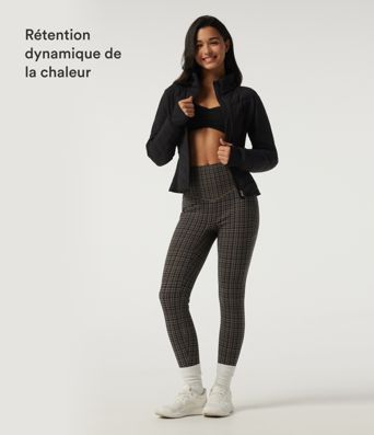 Legging de sport Halara UltraSculpt™ en polaire à carreaux taille haute gainant avec poches Legging de sport Halara UltraSculpt™ en polaire à carreaux taille haute gainant avec poches