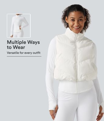 PuffFlex 3-in-1 Mock Neck Slim Causal Puffer Jacket with Pockets PuffFlex 3-in-1 Mock Neck Slim Causal Puffer Jacket with Pockets
