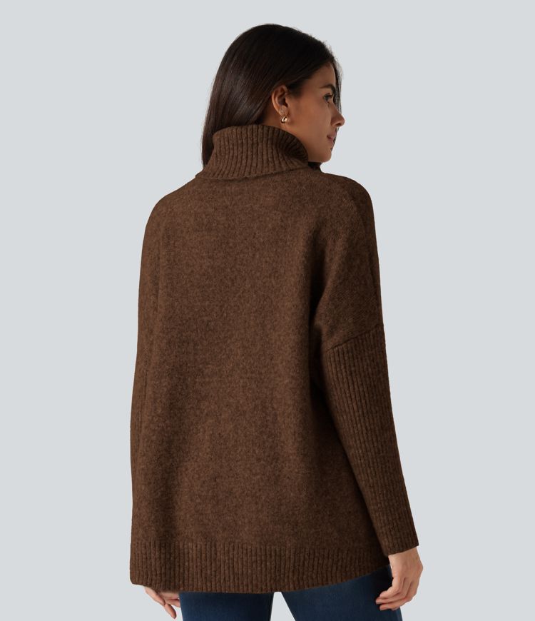 Dark Earth Pull oversize à col montant et manches longues / 2