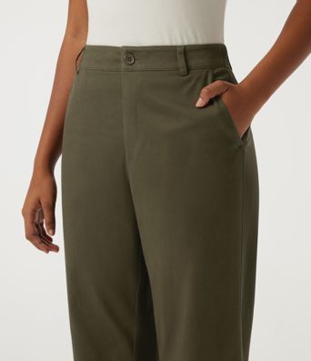 Mid Rise Straight Leg Work Chino Cotton Pants with Pockets Mid Rise Straight Leg Work Chino Cotton Pants with Pockets