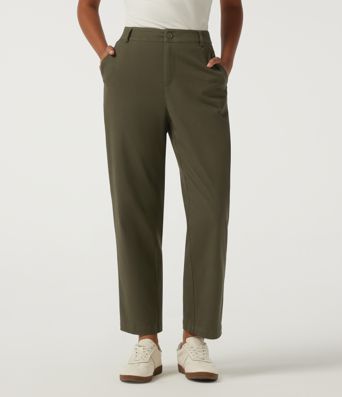 Mid Rise Straight Leg Work Chino Cotton Pants with Pockets Mid Rise Straight Leg Work Chino Cotton Pants with Pockets