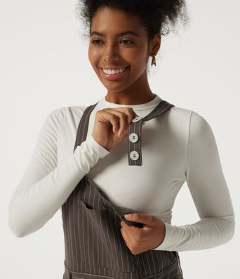 Square Neck Straight Leg Stripe Casual Overall with Pockets