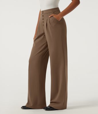 Halara Flex™ DayStretch Mid Rise Straight Leg Work Pants with Pockets Halara Flex™ DayStretch Mid Rise Straight Leg Work Pants with Pockets