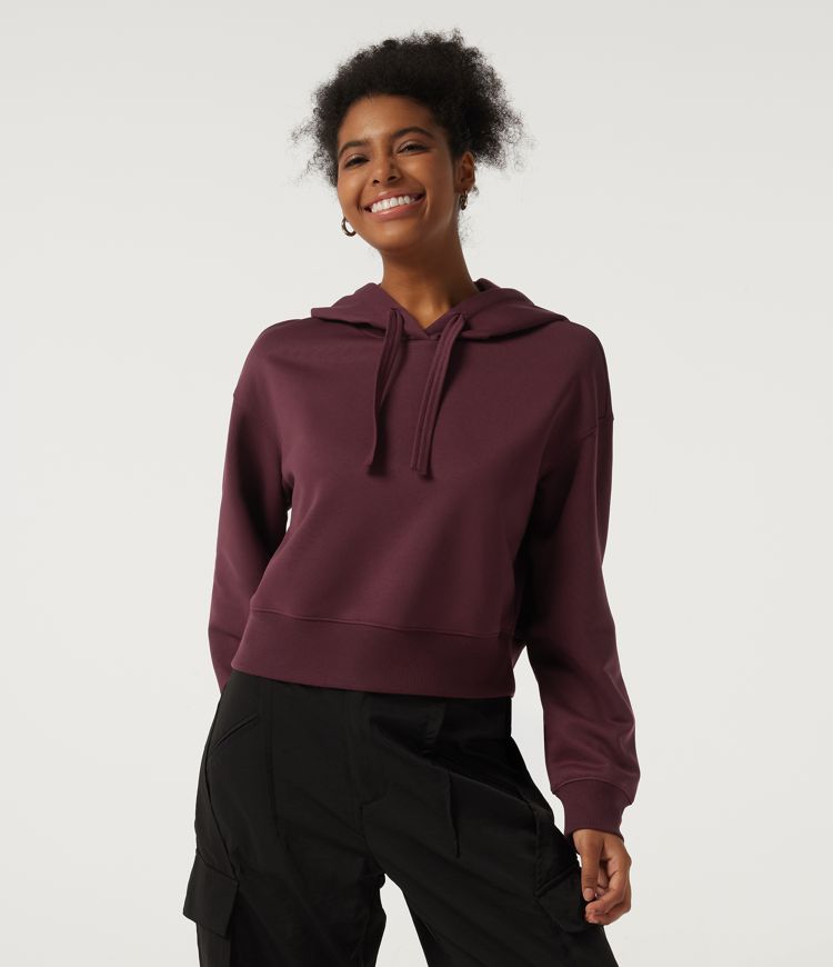 Hooded Long Sleeve Fleece Yoga Sweatshirt Hooded Long Sleeve Fleece Yoga Sweatshirt
