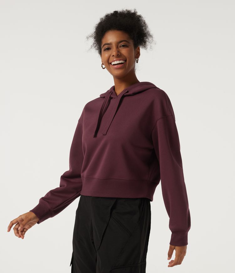Hooded Long Sleeve Fleece Yoga Sweatshirt Hooded Long Sleeve Fleece Yoga Sweatshirt