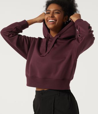 Hooded Long Sleeve Fleece Yoga Sweatshirt Hooded Long Sleeve Fleece Yoga Sweatshirt