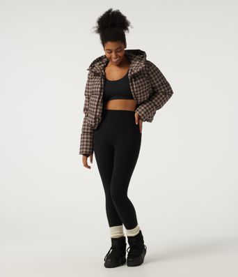 Removable Hood Long Sleeve Quilted Print Casual Down Jacket with Pockets