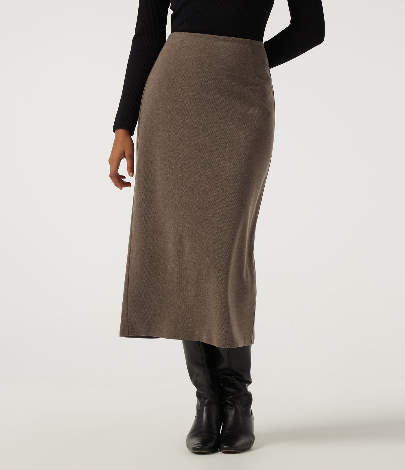 High Waisted Midi Work Pencil Skirt High Waisted Midi Work Pencil Skirt