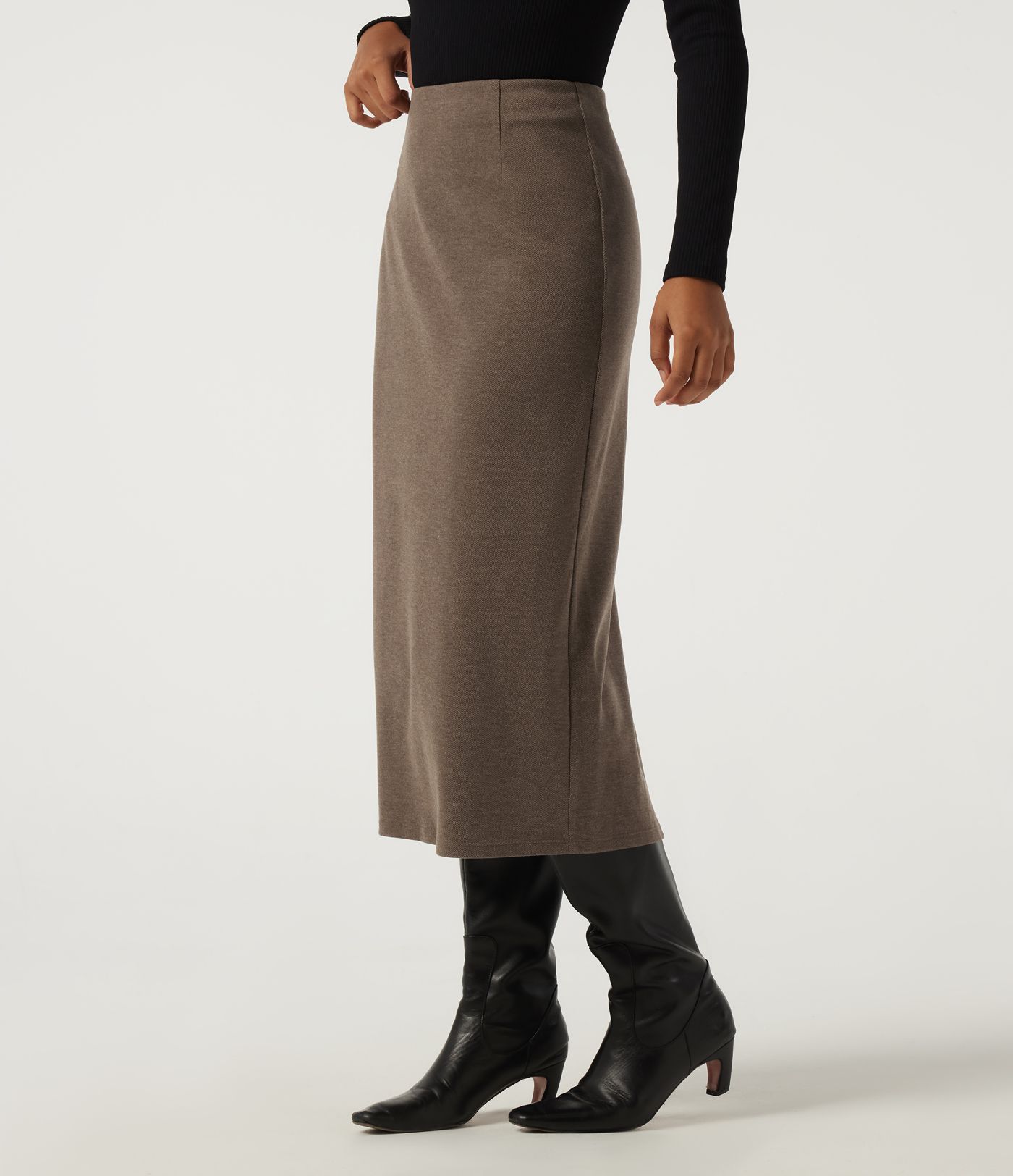 High Waisted Midi Work Pencil Skirt High Waisted Midi Work Pencil Skirt