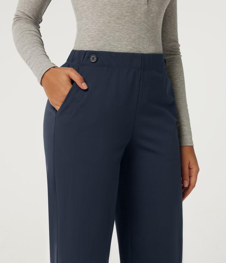 Halara Flex™ DayStretch Mid Rise Tapered Work Pants with Pockets
