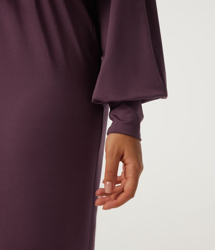 V-Neck Drawstring Batwing Long Sleeve 2-in-1 Casual Midi Dress V-Neck Drawstring Batwing Long Sleeve 2-in-1 Casual Midi Dress