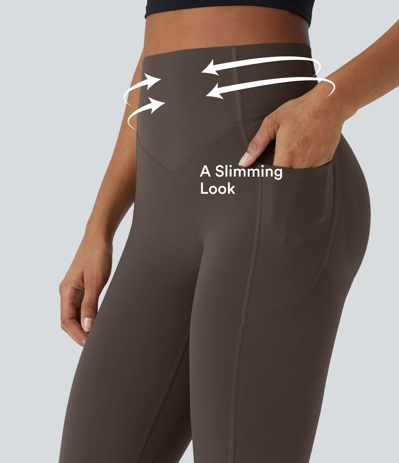 Legging d'entraînement gainant galbant taille haute avec effet scrunch et poches Halara UltraSculpt™