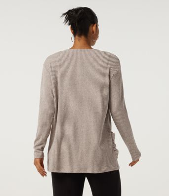 Ribbed Knit Long Sleeve Casual Cardigans with Pockets Ribbed Knit Long Sleeve Casual Cardigans with Pockets