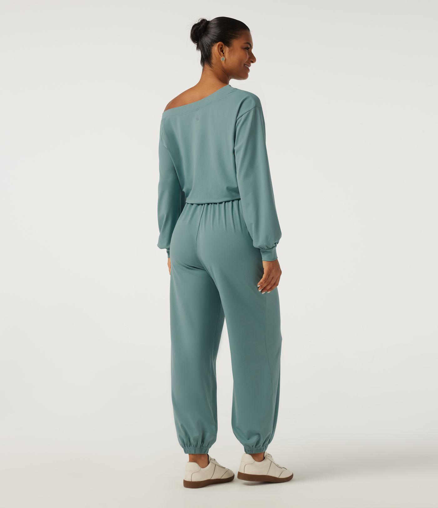 One Shoulder Long Sleeve Drawstring Casual Jumpsuit with Pockets - Easy Peezy Edition One Shoulder Long Sleeve Drawstring Casual Jumpsuit with Pockets - Easy Peezy Edition