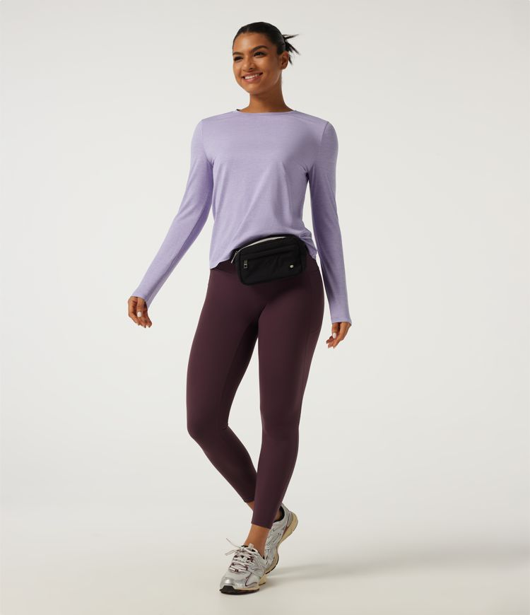 Round Neck Long Sleeve Quick Dry Yoga Top